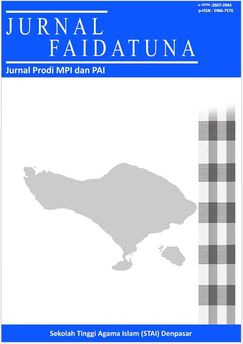 					View Vol. 6 No. 2 (2025): Jurnal Faidatuna
				